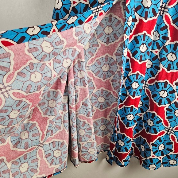 Ashro Amadi Cape Linen Blend Shawl Wrap OSFM Aqua Red Burgundy - Picture 5 of 9